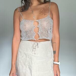 Waist flat mohair knitted